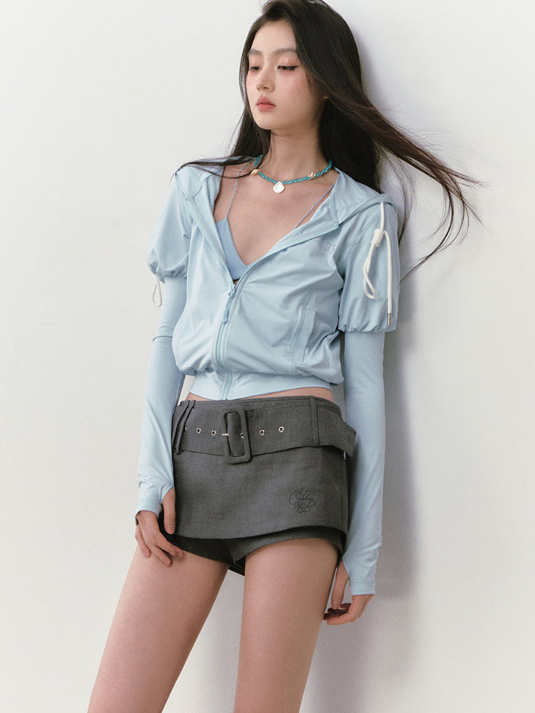 Belt Brand Embroidered Suit Skirt - CHINASQUAD