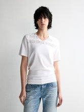 All-Over Print V-Neck Stacked Waist T-shirt - CHINASQUAD