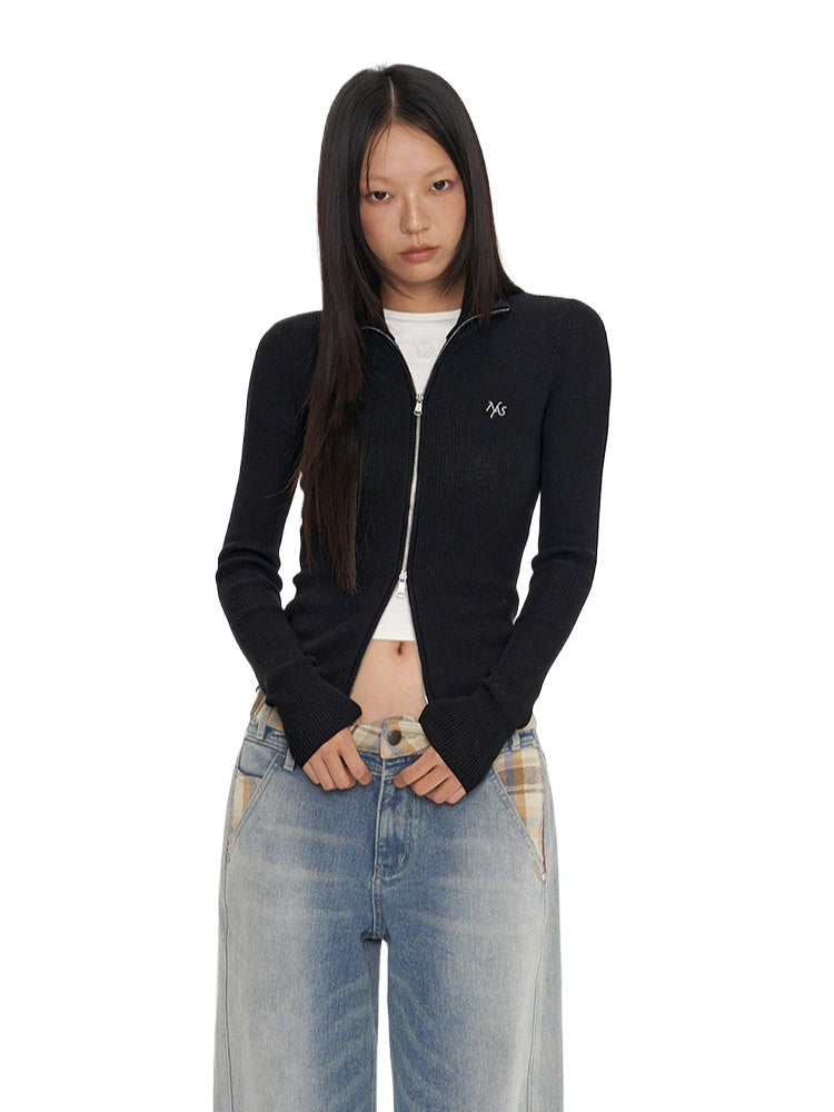 Classic Logo Knit Cardigan - CHINASQUAD