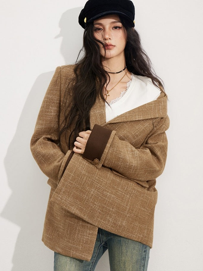 Vintage Wool-Blend Blazer - CHINASQUAD