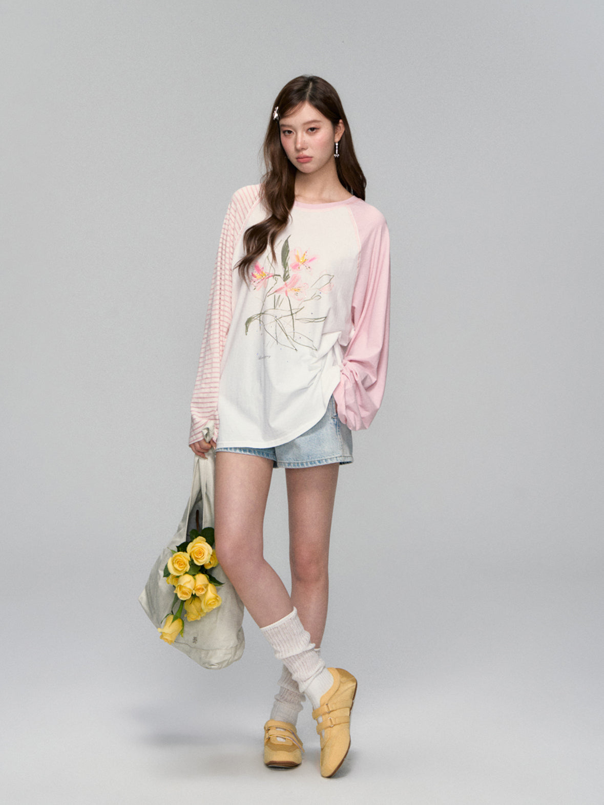 Pink Raglan Graphic T-shirt