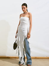 Asymmetrical Ruffle Bandeau Dress - CHINASQUAD