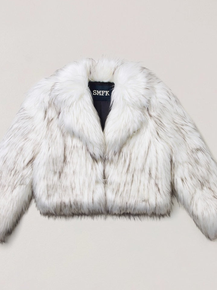 Cross Relic Wilderness Hunter Cropped Faux Fur Jacket