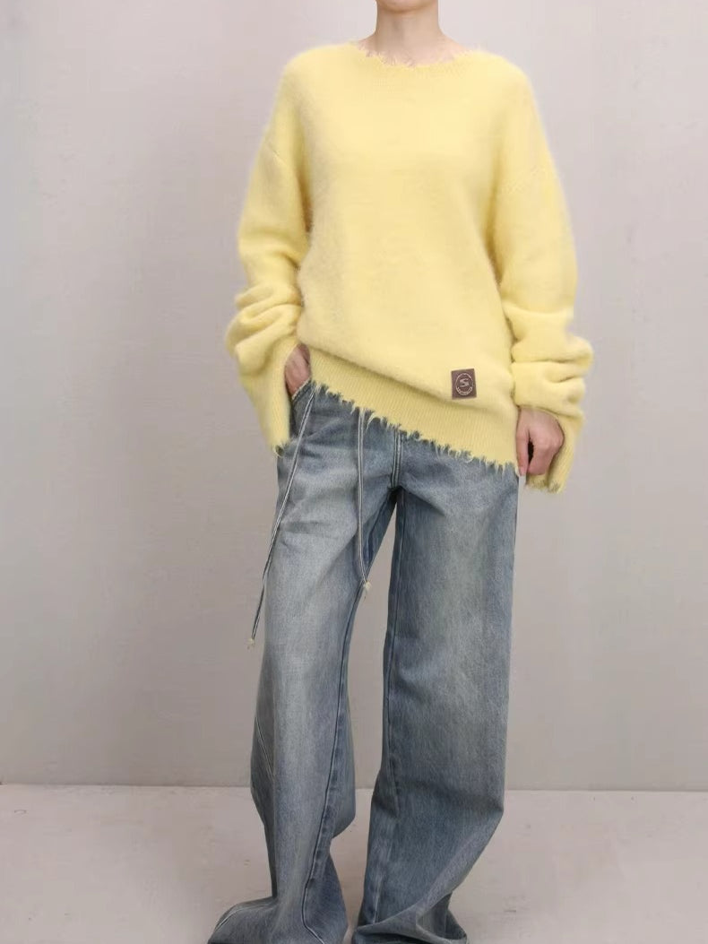 Soft-Touch Alpaca-Blend Crewneck Sweater