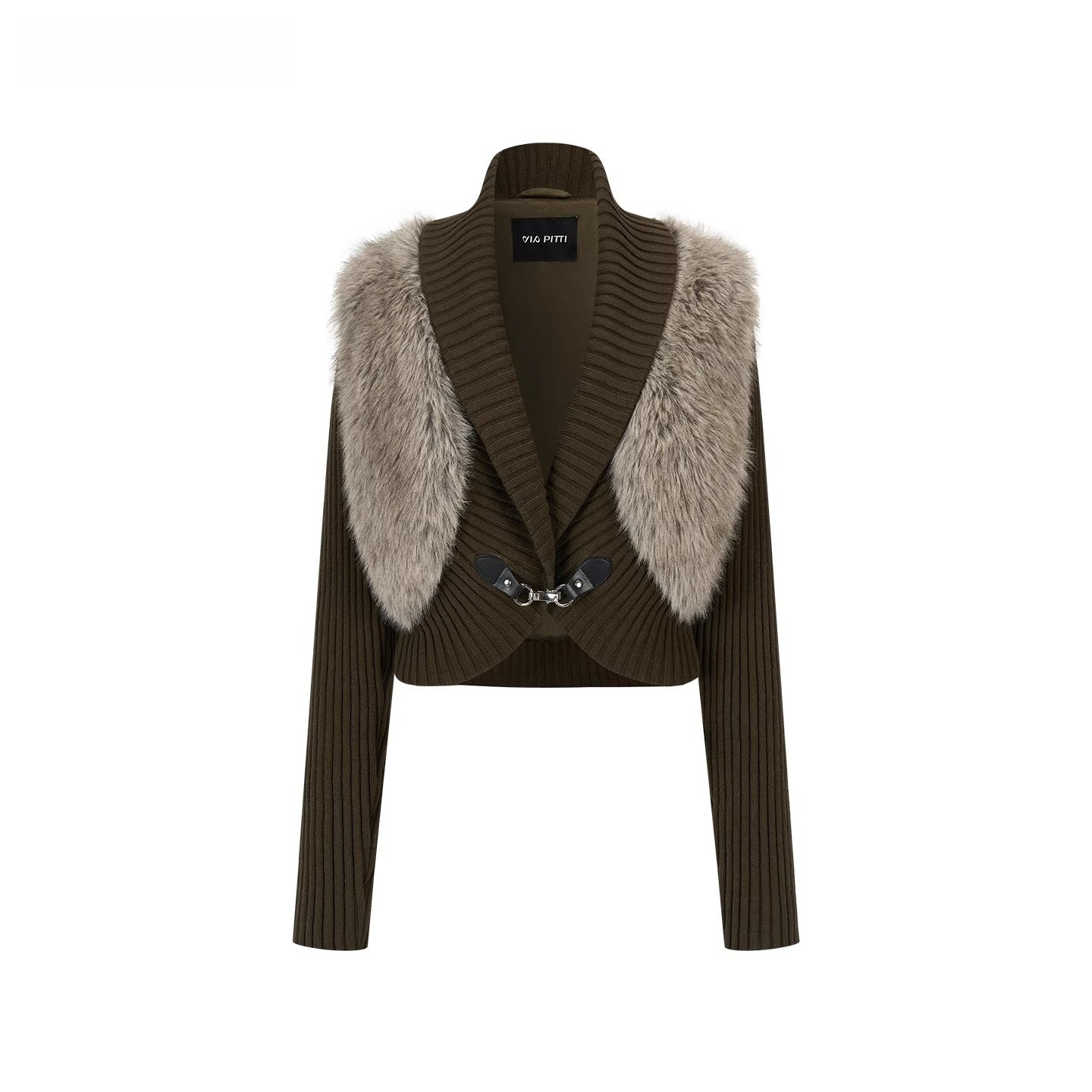 Heavyweight Knit Cropped Jacket