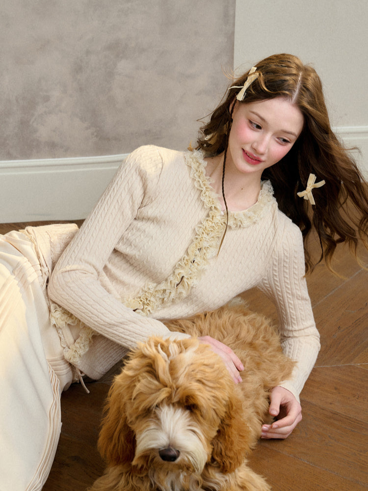 Elastic Knit Cardigan Base Sweater - CHINASQUAD