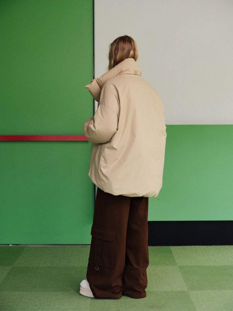 Brown Wool Wide-Leg Pants - CHINASQUAD