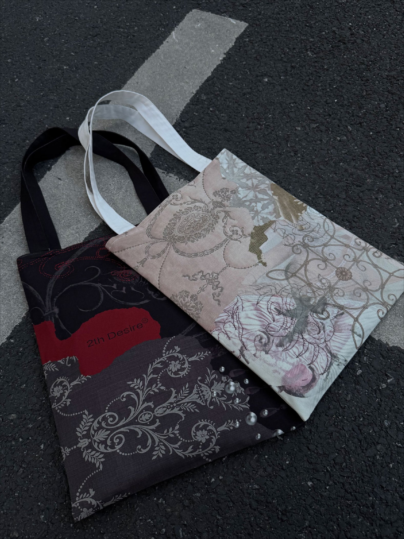 Hand-Painted Snake Year Punk Canvas Tote Bag - CHINASQUAD
