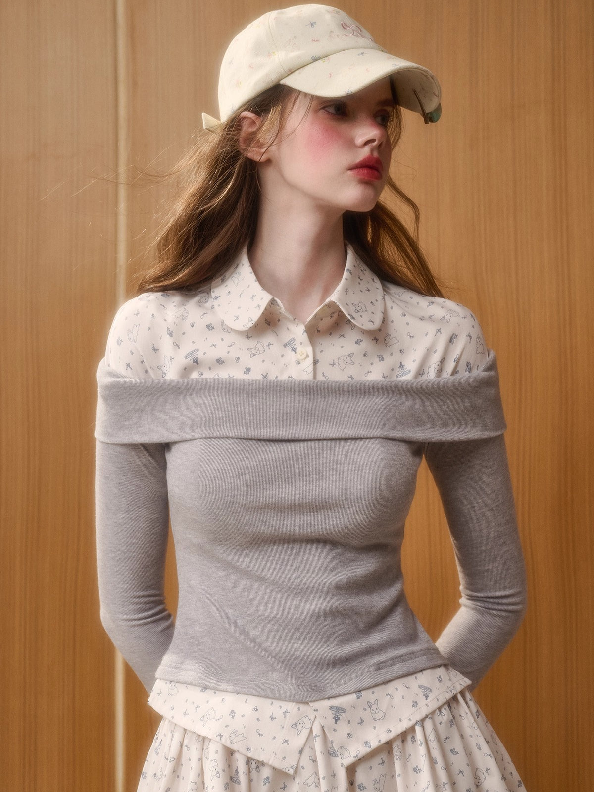 Bunny Fountain Original Printed Two-Piece Set