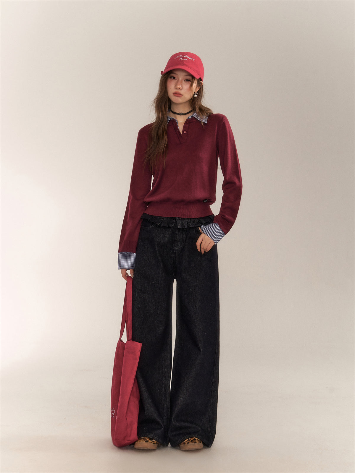 Embroidered Vintage Red Baseball Cap - CHINASQUAD