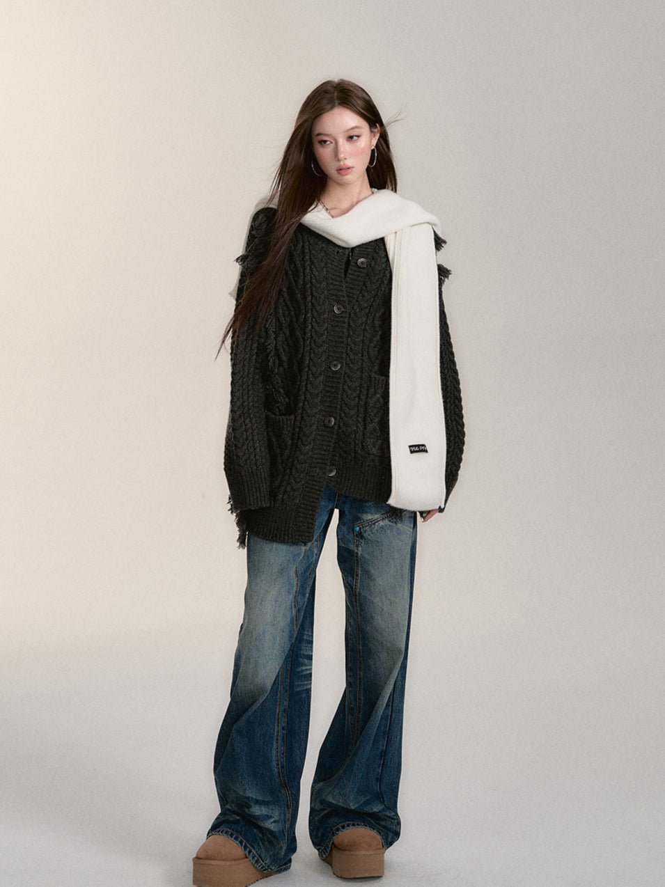 Vintage Washed Straigh-Leg Jeans - CHINASQUAD