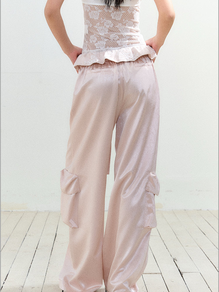 Lace Large Pocket Utility Pants - CHINASQUAD