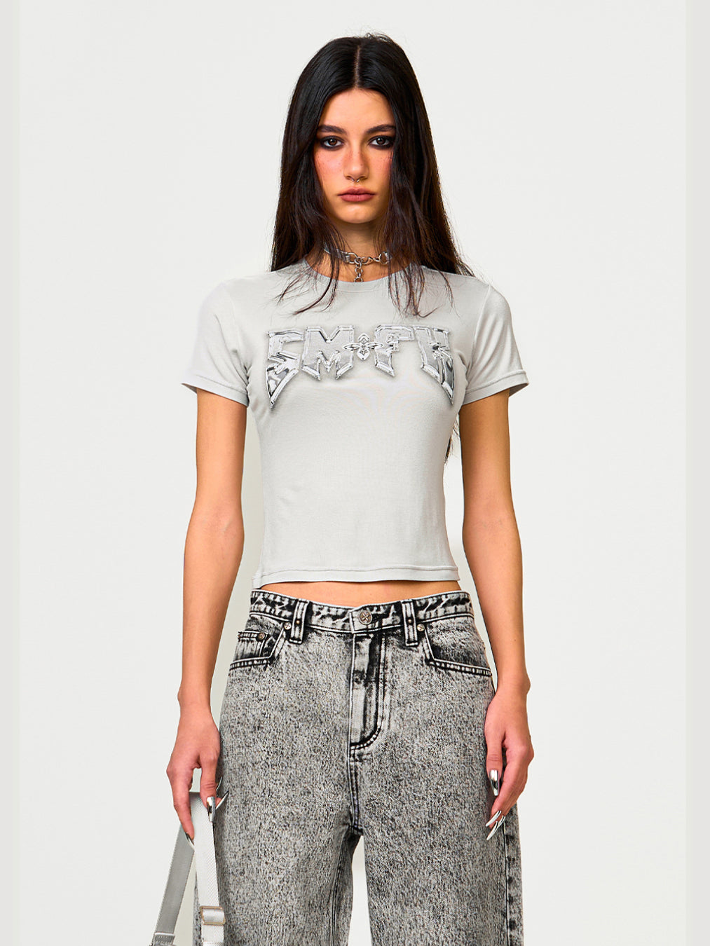 Rock Slim-Fit Elastic Print T-shirt - CHINASQUAD