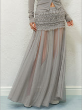 Mesh Splicing Semi-transparent Bodycon Skirt - CHINASQUAD