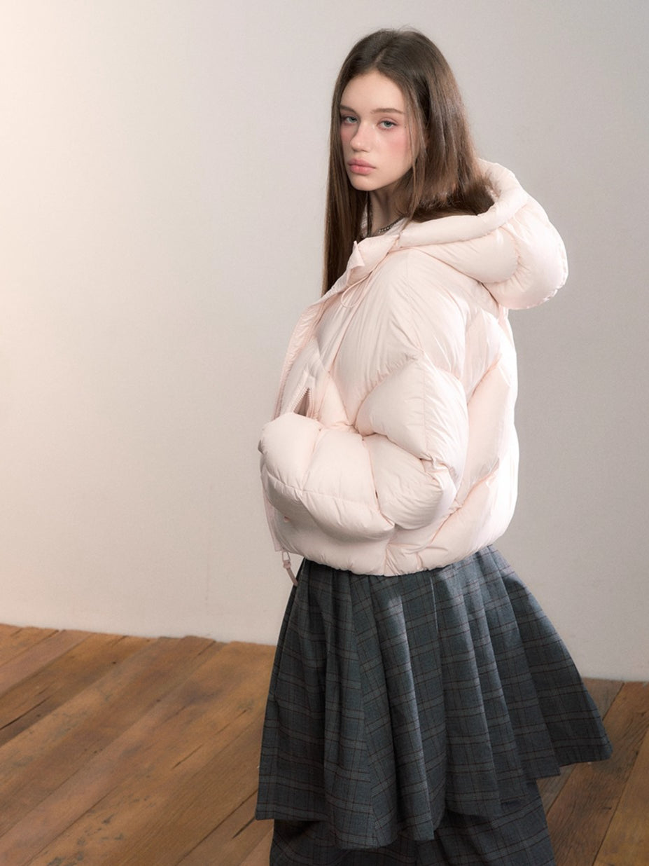 Pastel Cloud Puffer Down Jacket
