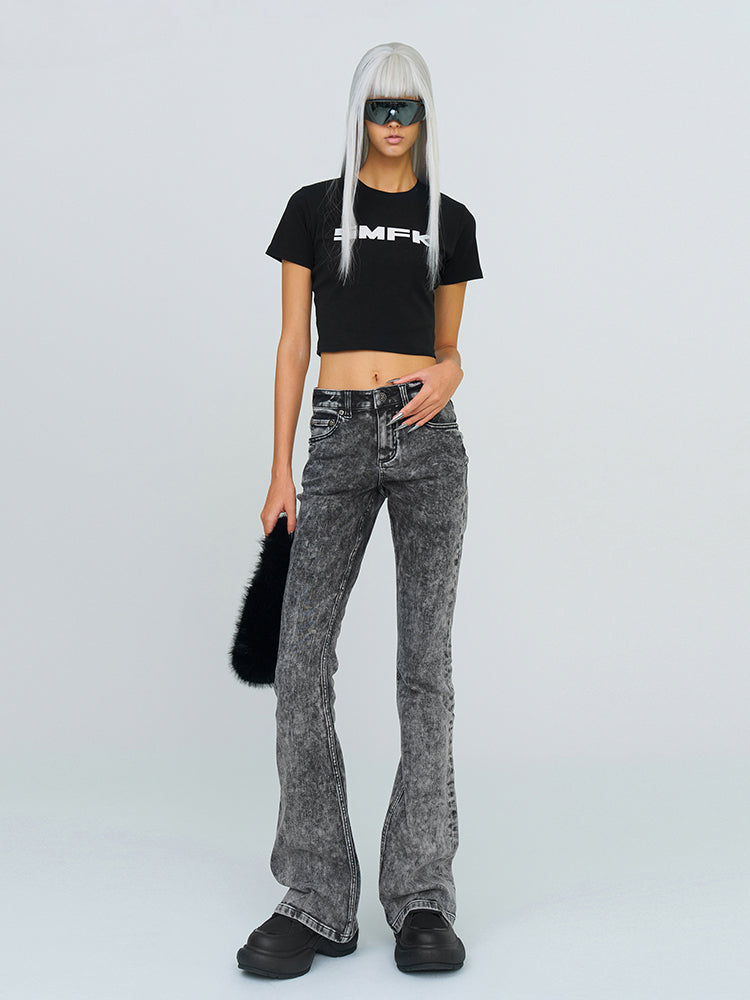 Mirage Snow Flare Jeans - CHINASQUAD