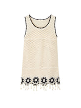 Lace Hollow Out Sleeveless Mini Dress - CHINASQUAD