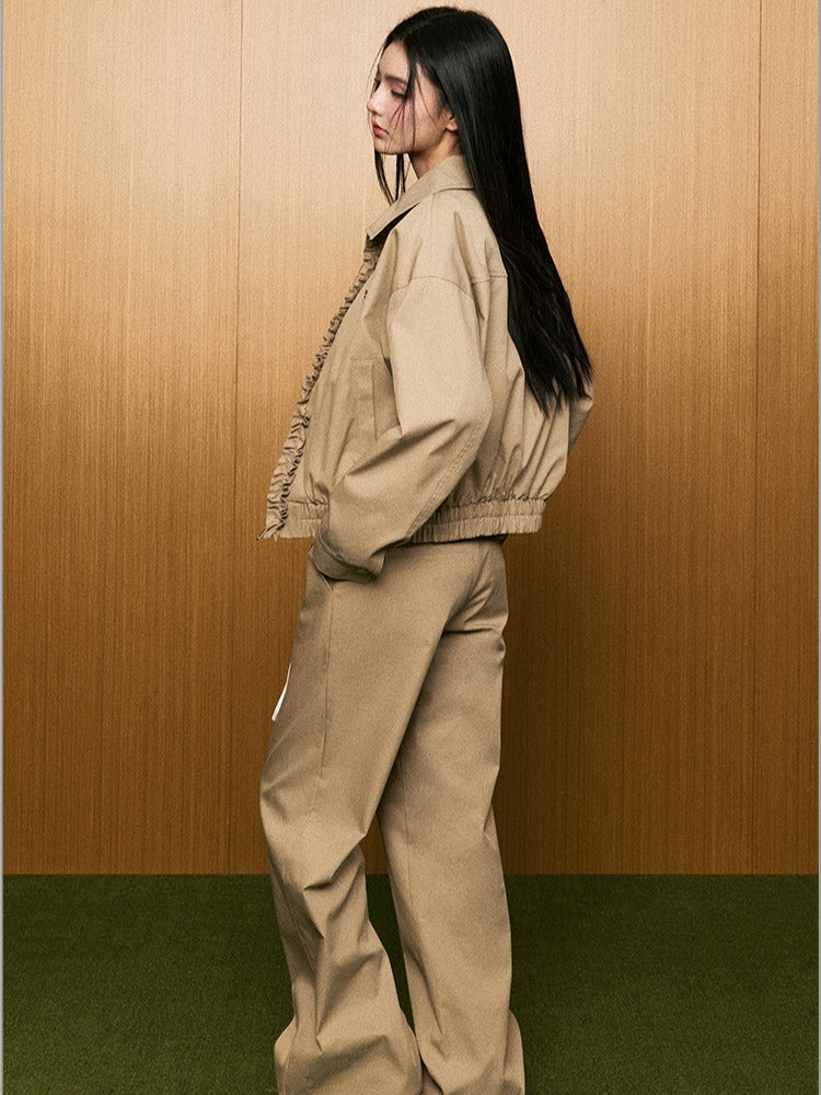 Ruffle-Trim Short Jacket - CHINASQUAD