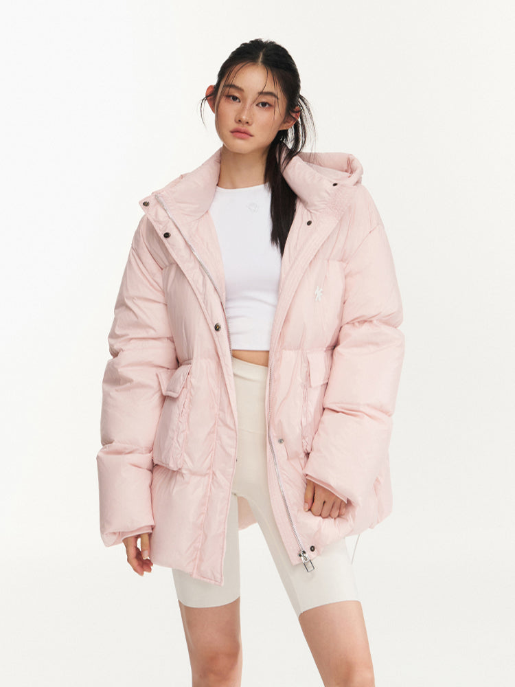 White Duck Down Hooded Jacket - CHINASQUAD