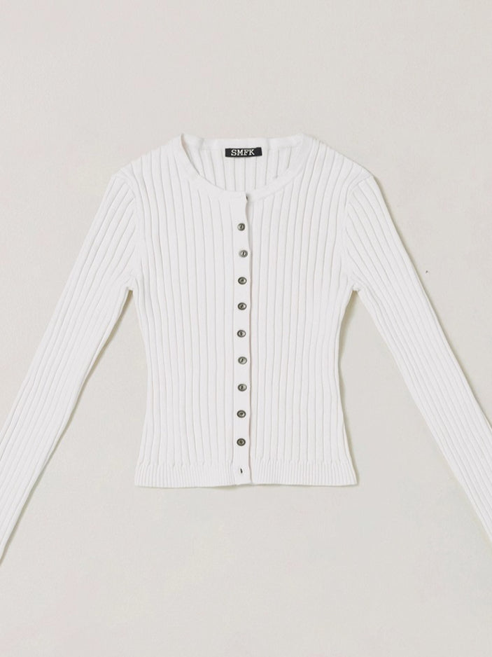 Wild Retro Ribbed Knit Cardigan