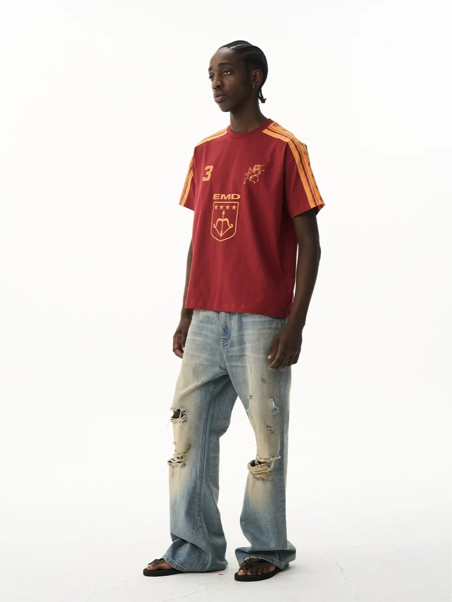 Vintage Contrast Panel Sport T-Shirt