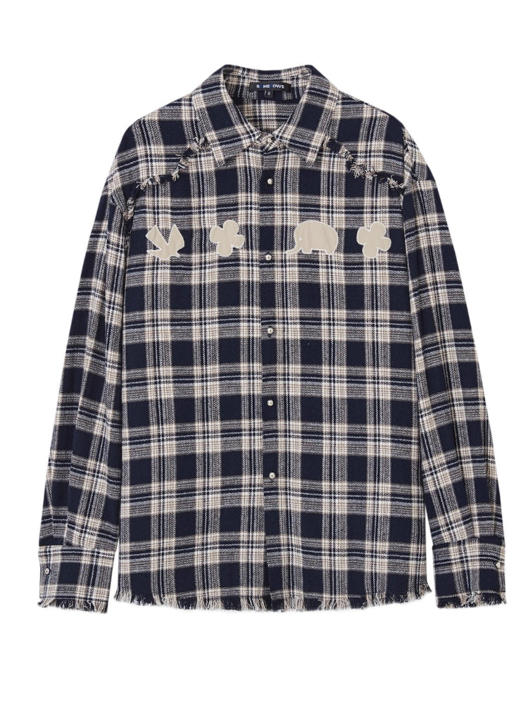 Fun Tassel Plaid Shirt