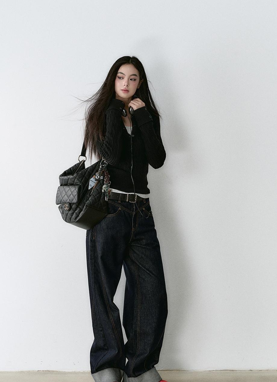 Structured Vintage-Dyed Jeans - CHINASQUAD