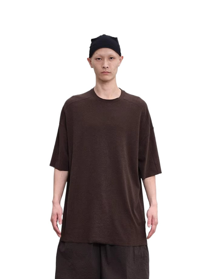 SS25 Linen-Blend Oversized T-Shirt - CHINASQUAD