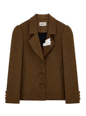 Wool Lapelled Structured Blazer - CHINASQUAD