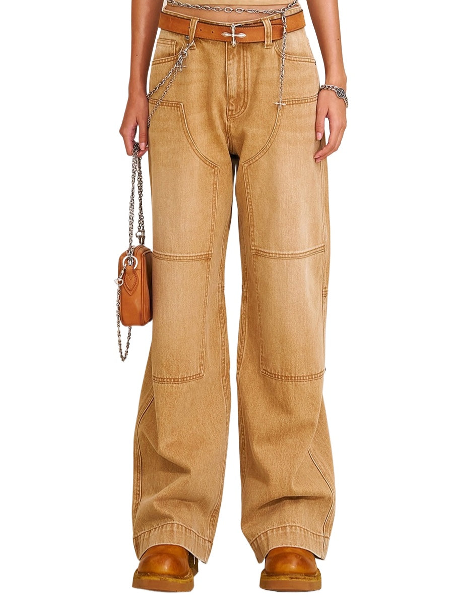 Compass Vintage Wide Cargo Jeans - CHINASQUAD
