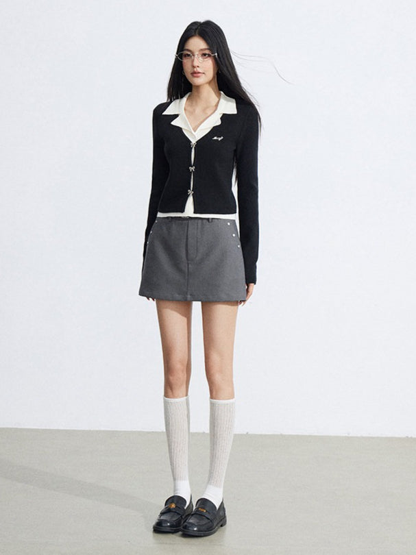 Preppy Soft Knit Polo Long Sleeve Base Layer