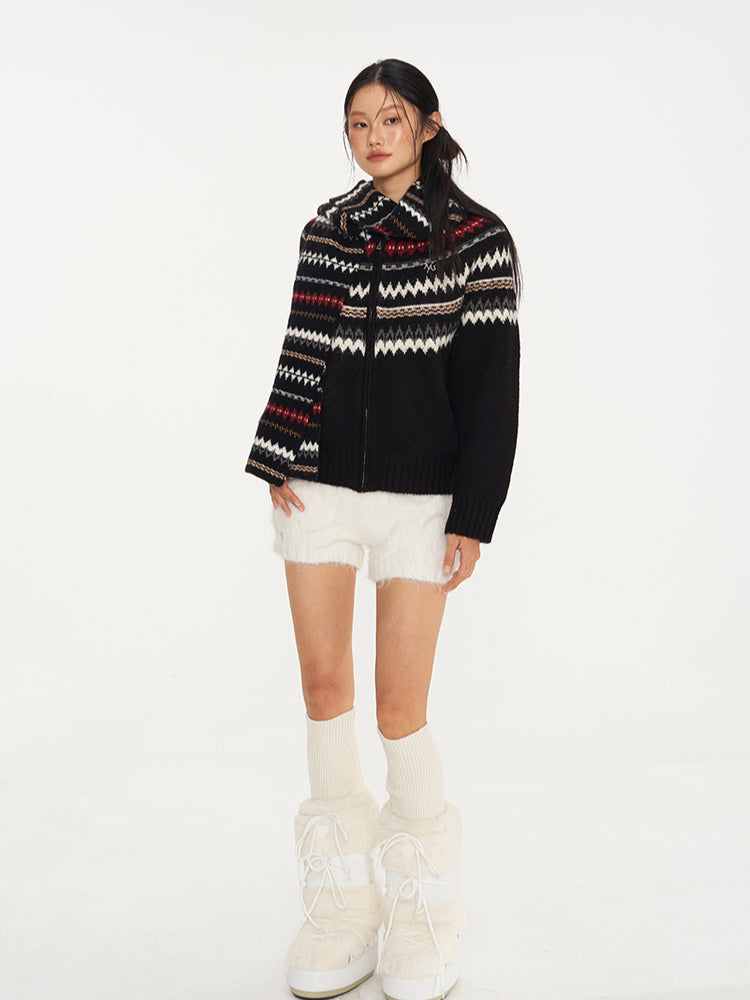 Fair Isle Wool Cardigan - CHINASQUAD