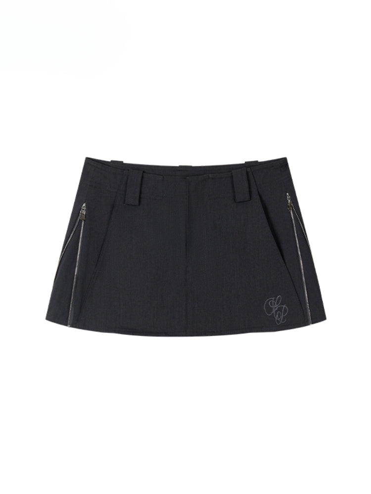 Casual Pencil Skirt with Double - Side Zippers - CHINASQUAD