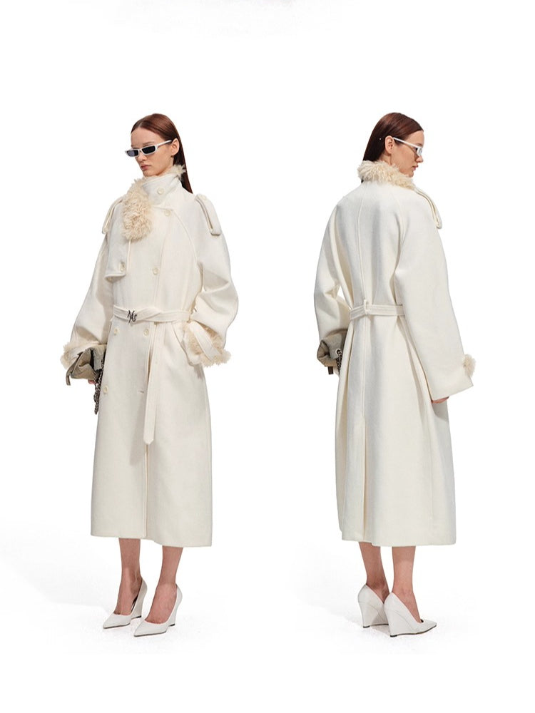 Polar Wool-Blend Belted Coat