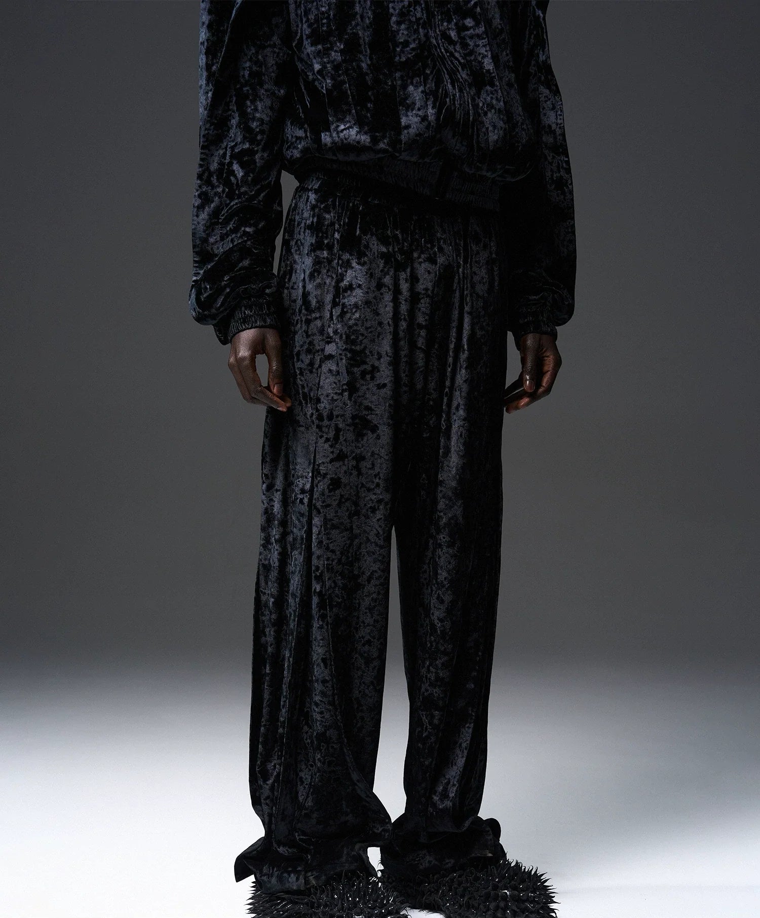 Velvet Straight-Leg Pants - CHINASQUAD