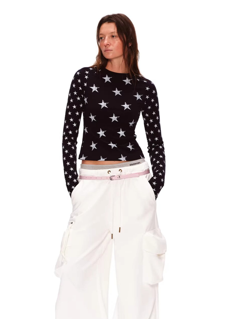 Vintage Distressed Raglan Long Sleeve T-Shirt