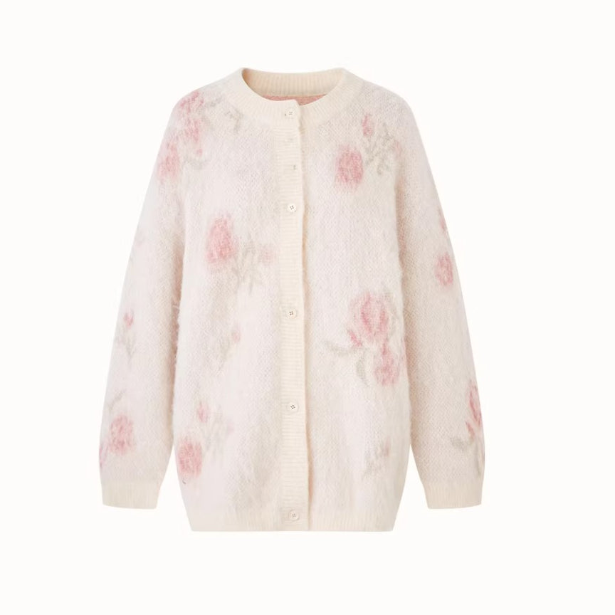 Merino Wool-Blend Knit Jacket