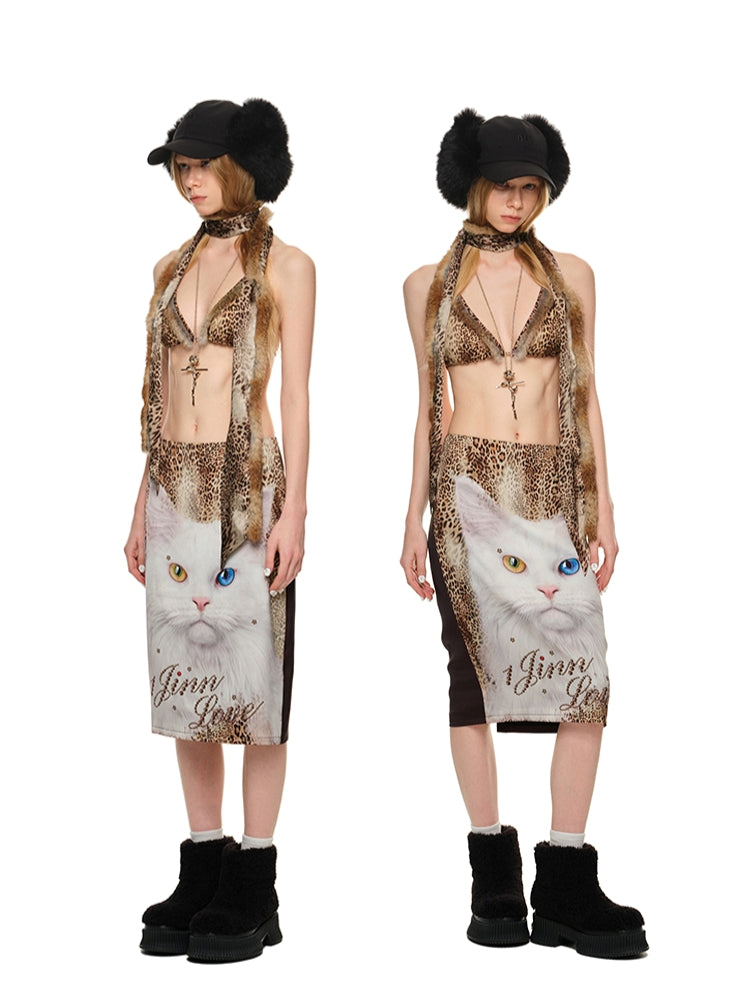 Leopard Print Bikini Bar Set - CHINASQUAD