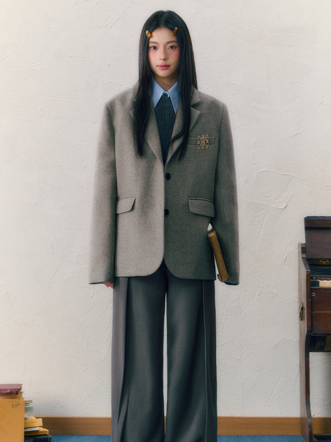 Academy Two-Tone Wool Blazer - CHINASQUAD