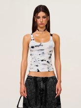 Cross-Flower All-Over Print Sports Camisole - CHINASQUAD
