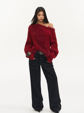 Off-Shoulder Sweater Knitted Pullover - CHINASQUAD