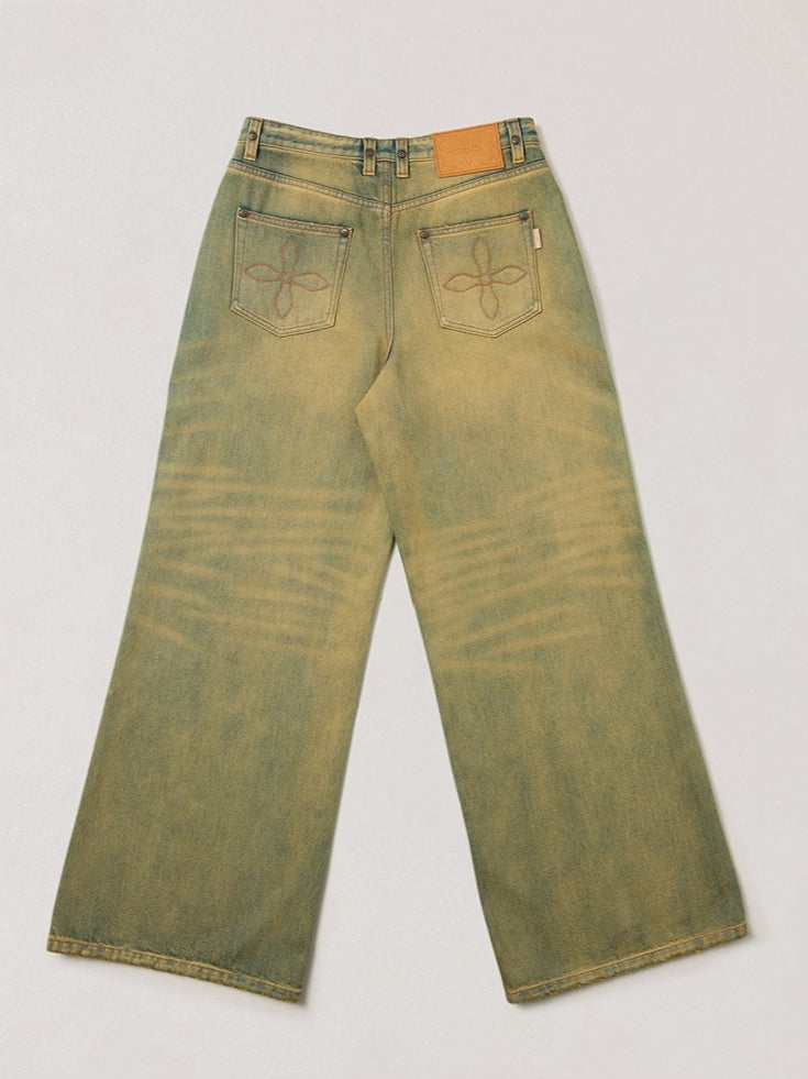 Wild Mustang Classic Wide-Leg Jeans