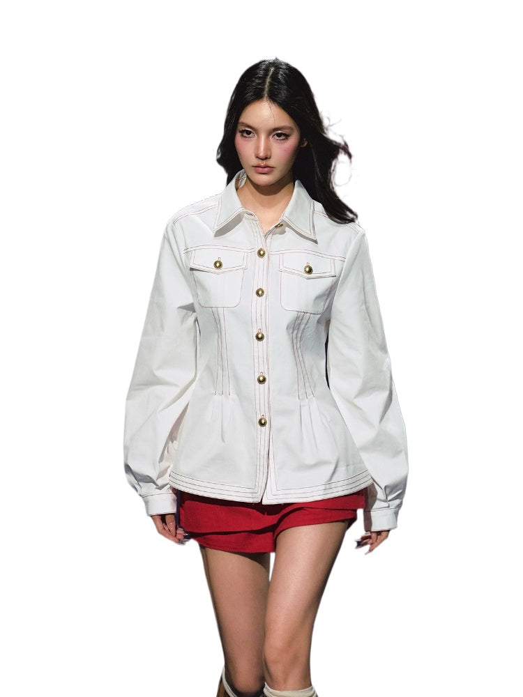 Red Line Collared Pocket Jacket