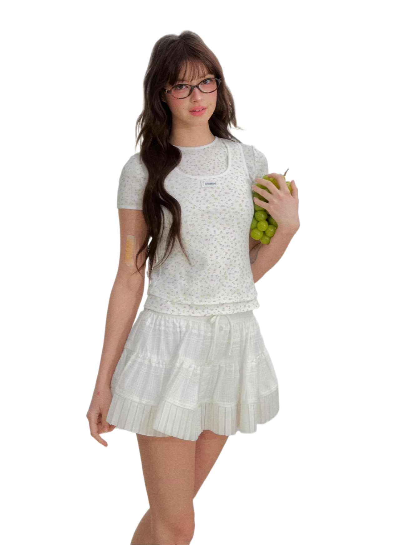 Air Like Green Apples Cotton Floral T-Shirt