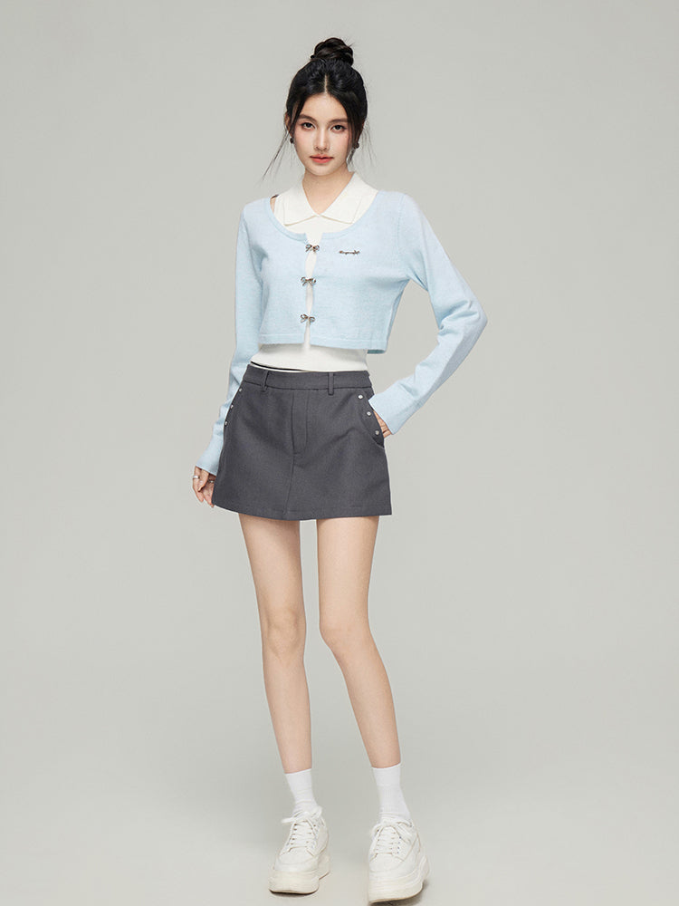 Bow-Knot Knit Cardigan - CHINASQUAD