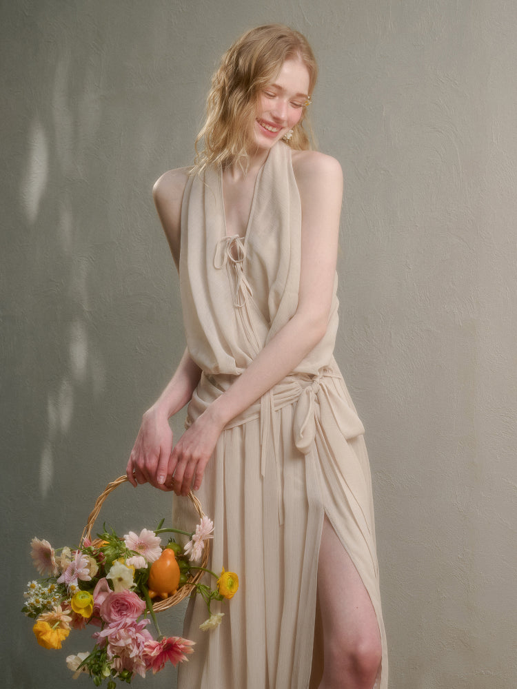 Airy Lightweight Greek-style Maxi Dress - CHINASQUAD
