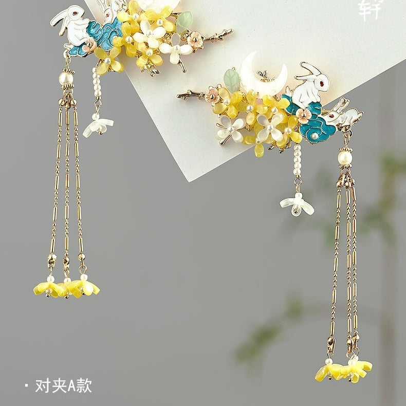 Osmanthus Rabbit Hanfu Hair Clips - CHINASQUAD