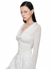 Fur Trimmed Deep V-Neck Slim Fit Knit Top - CHINASQUAD
