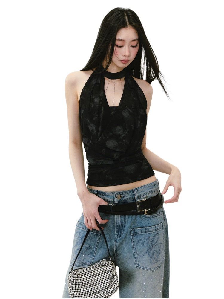 Chain Choker Neckline Waist Cinching Vest - CHINASQUAD