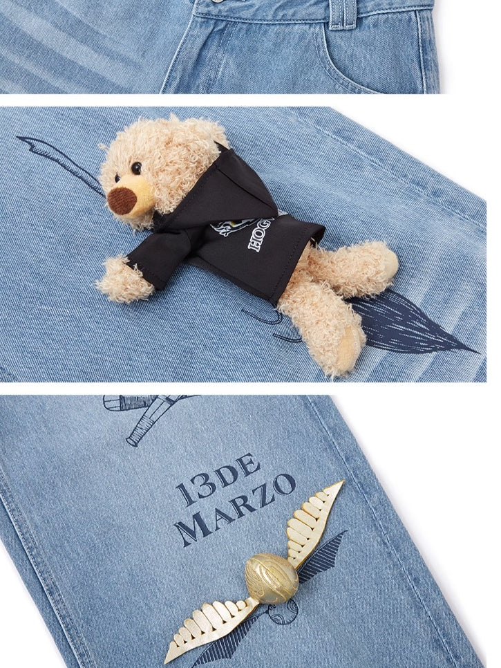 Quidditch Printed Straght-Leg Jeans